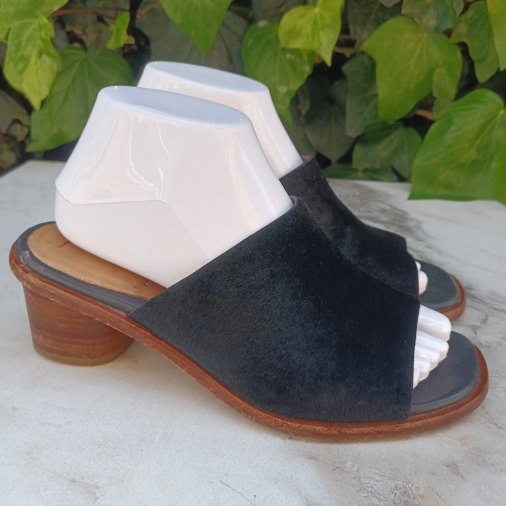 Neosens Tintilla Fantasy Cavallino Block Heel Calf Hair Fur Sandals Size 38